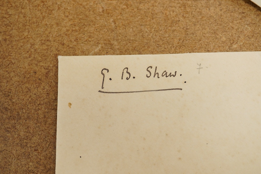 A pre-paid Victorian postcard written by George Bernard Shaw and dated 6th June 1898, with the address also in his hand, and initialled at the bottom of the letter, the letter reads